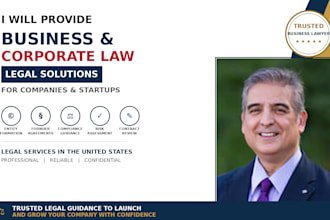 provide legal business and corporate law solutions for companies and startups