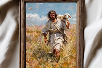 design premium printable christian wall art with custom size
