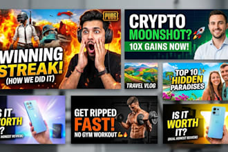 create viral gaming and vlog youtube thumbnails