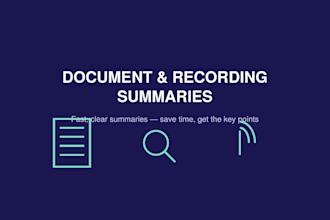 summarize your document, article, or meeting recording