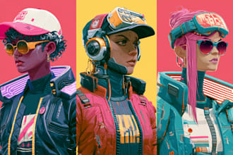 make cyberpunk character art