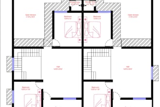 create a 2d  floor plan