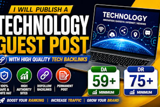 publish a technology guest post with tech backlinks