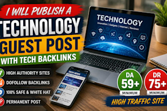 publish a technology guest post with tech backlinks