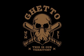 design bold edgy strength, attitude gangster style logo