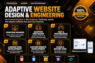design modern responsive and adaptive websites as frontend developer