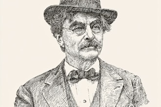 draw portrait illustration in vintage style or engraving
