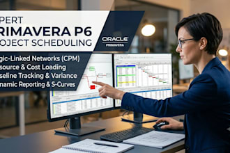 create and manage project schedules  in primavera p6