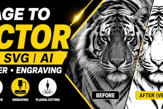 make cnc laser cutting dxf files from logo, image or sketch