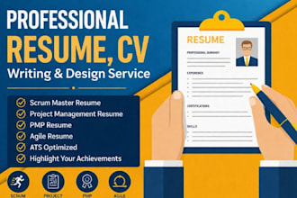 do scrum master, project management resume, pmp and agile resume