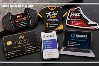 design creative custom die cut business cards