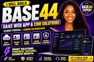base44 saas web app, base44 CRM, client portal, admin dashboard, base44 expert