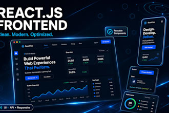 build a modern react js frontend website or web application