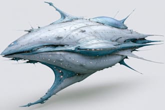 design a custom spaceship concept art