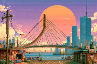create real retro pixel art