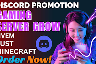 discord promotion, gaming server promotion, fivem, minecraft, rust, server grow