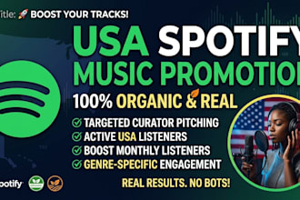 do USA spotify music promotion organic music promotion
