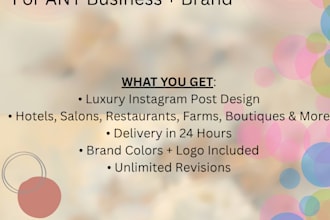 design eye catching instagram posts for all businesses