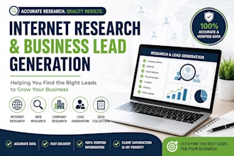 do internet research, web research and business lead generation