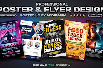 design modern poster flayer and social media post