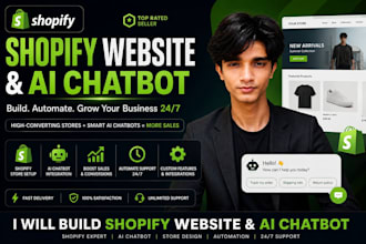 build a shopify website with ai chatbot for customer support