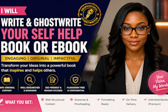write and ghostwrite your self help book or ebook