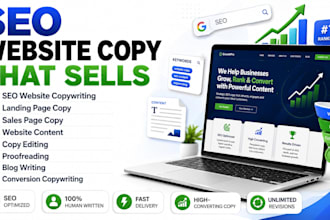 write SEO ai website copy landing page content and sales copy proofreading blog
