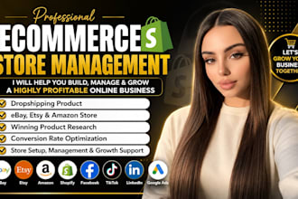 ecommerce store management shopify virtual assistance tiktok shop manager