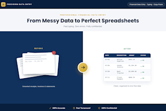 professional financial data entry, typing work, and copy paste