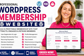 design or redesign wordpress membership and subscription website memberpress