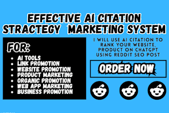 use ai citation to rank your website, product on chatgpt using reddit SEO post