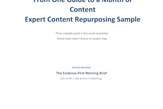 repurpose your expert content into linkedin posts and emails