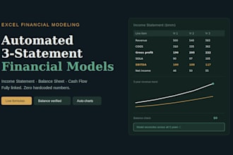 build an automated excel financial model