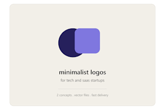design a minimalist logo for your tech startup