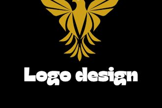 design modern minimalist 3d logo with gold glow effect