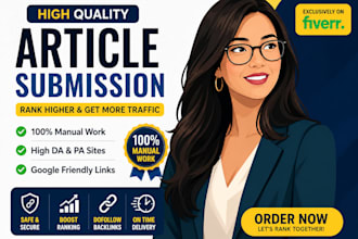 do manual article submission on high da websites