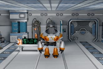 create 3d industrial environment models in blender
