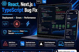 fix react nextjs typescript bugs and deployment errors