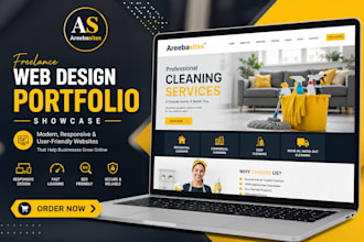 design a modern house cleaning website