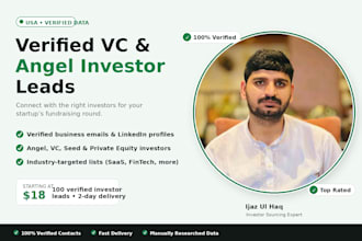 provide verified USA vc and angel investor contact lists