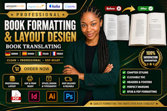 design format, spanish ebook, french dutch book, german italian book, translate