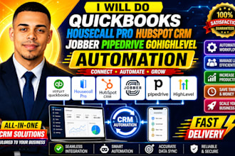 do quickbooks housecall pro hubspot CRM jobber pipedrive gohighlevel automation