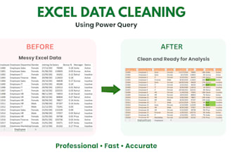 clean, format, and transform excel data using power query