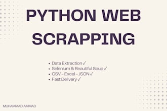 scrape websites using python