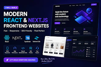 build a modern react or nextjs frontend website