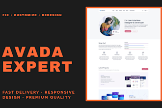 customize, redesign, or fix your avada theme wordpress website