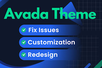 customize, redesign, or fix your avada theme wordpress website