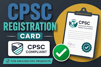 create consumer product safety commission cpsc registration card amazon or etsy