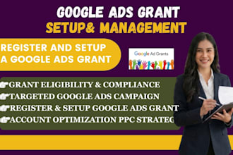 register, set up a google ads grant, PPC campaign nonprofit ads, ad adwords