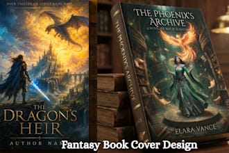 design a fantasy book cover, epic fantasy, dark fantasy, fantasy romance cover